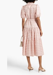 Derek Lam 10 Crosby - Tiered printed cotton midi shirt dress - Pink - US 8
