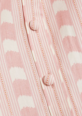 Derek Lam 10 Crosby - Tiered printed cotton midi shirt dress - Pink - US 10
