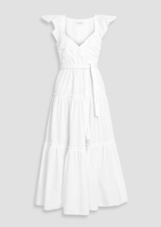 Derek Lam 10 Crosby - Anastasia tiered cotton-poplin midi dress - White - US 00