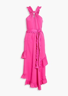 Derek Lam 10 Crosby - Asymmetric ruffled crepe midi dress - Pink - US 2