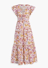 Derek Lam 10 Crosby - Beatrice printed cotton-blend poplin midi dress - Yellow - US 2