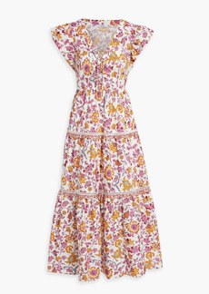 Derek Lam 10 Crosby - Beatrice printed cotton-blend poplin midi dress - Yellow - US 0