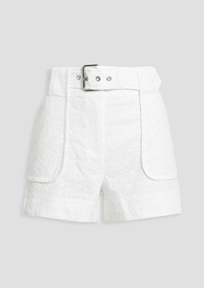 Derek Lam 10 Crosby - Montery belted broderie anglaise cotton shorts - White - US 16