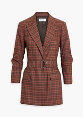 Derek Lam 10 Crosby - Harrison belted checked woven blazer - Red - US 6