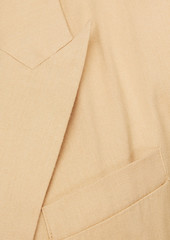 Derek Lam 10 Crosby - Harrison belted ruched linen-blend blazer - Neutral - US 00