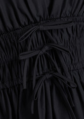 Derek Lam 10 Crosby - Charlotte bow-detailed cotton-poplin mini dress - Black - US 6