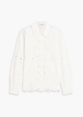 Derek Lam 10 Crosby - Brielle broderie anglaise cotton and linen-blend shirt - White - US 8