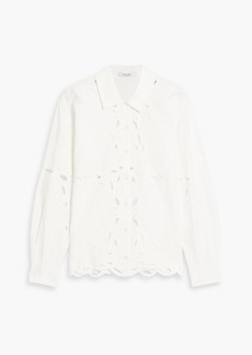 Derek Lam 10 Crosby - Brielle broderie anglaise cotton and linen-blend shirt - White - US 6