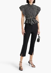 Derek Lam 10 Crosby - Brynn embroidered cutout cotton-mousseline top - Black - US 2