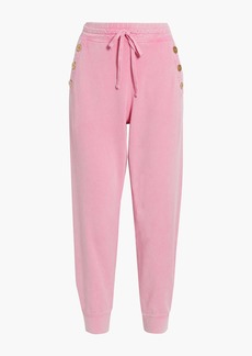 Derek Lam 10 Crosby - Button-detailed French cotton-terry track pants - Pink - L
