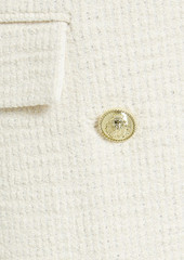 Derek Lam 10 Crosby - Chiara button-detailed twill and metallic tweed mini dress - White - US 0