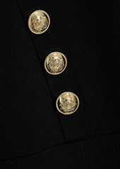 Derek Lam 10 Crosby - Button-embellished ribbed-knit midi dress - Black - XS