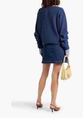 Derek Lam 10 Crosby - Cassie poplin-paneled wool sweater - Blue - S