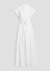 Derek Lam 10 Crosby - Celeste wrap-effect cutout cotton-poplin maxi dress - White - US 12