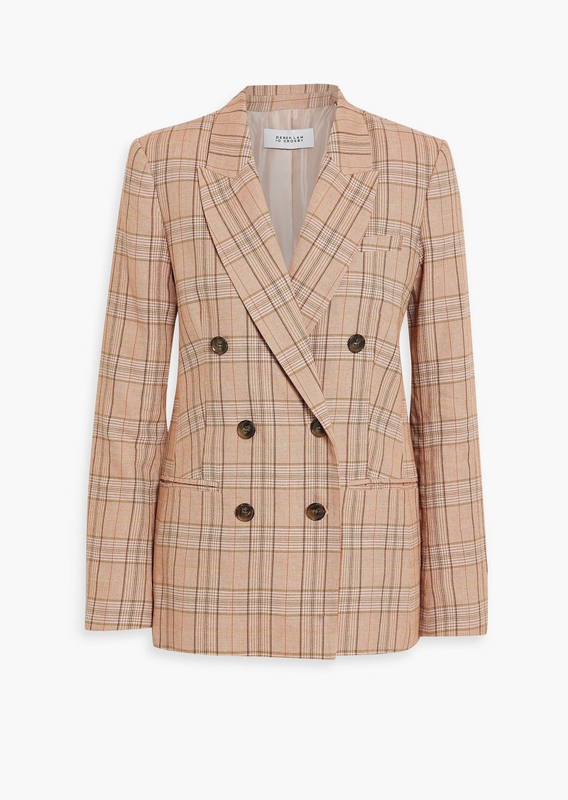 Derek Lam 10 Crosby - Checked linen-blend tweed blazer - Neutral - US 4