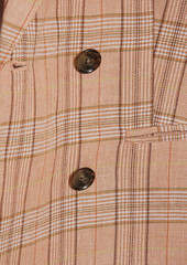 Derek Lam 10 Crosby - Checked linen-blend tweed blazer - Neutral - US 0