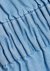 Derek Lam 10 Crosby - Hadley cotton-chambray mini shirt dress - Blue - US 00