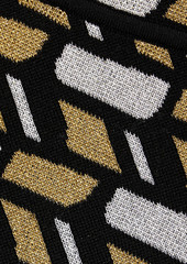 Derek Lam 10 Crosby - Carrie cropped metallic jacquard-knit cardigan - Black - S