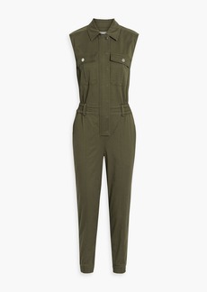 Derek Lam 10 Crosby - Mayla cropped stretch-cotton twill jumpsuit - Green - US 2