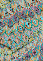 Derek Lam 10 Crosby - Karla cropped twist-front crochet-knit top - Green - S