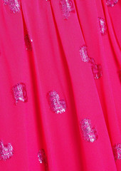 Derek Lam 10 Crosby - Celeste wrap-effect metallic fil coupé crepe de chine midi wrap dress - Pink - US 0