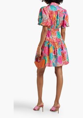 Derek Lam 10 Crosby - Doha printed cotton-blend poplin mini shirt dress - Pink - US 00