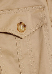 Derek Lam 10 Crosby - Echo cotton-blend twill mini shirt dress - Neutral - US 2