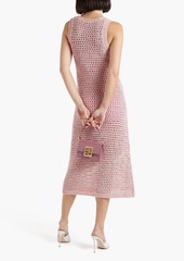 Derek Lam 10 Crosby - Eliana marled open-knit midi dress - Pink - M