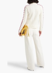 Derek Lam 10 Crosby - Embroidered cable-knit wool turtleneck sweater - White - M
