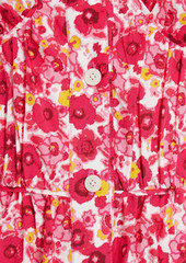 Derek Lam 10 Crosby - Floral-print cotton-blend poplin top - Pink - US 4