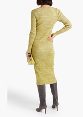 Derek Lam 10 Crosby - Geovana cutout marled ribbed-knit midi dress - Yellow - XS
