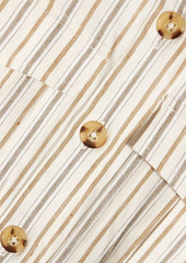 Derek Lam 10 Crosby - Giselle wrap-effect striped linen-blend mini dress - White - US 00