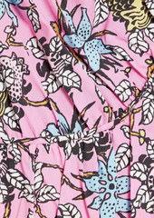 Derek Lam 10 Crosby - Greta ruffled floral-print cotton-blend poplin midi dress - Pink - US 8