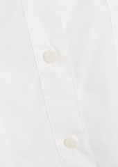 Derek Lam 10 Crosby - Hadley ruched cotton-poplin mini shirt dress - White - US 2