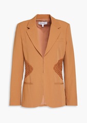 Derek Lam 10 Crosby - Jad crochet-trimmed twill blazer - Brown - US 4