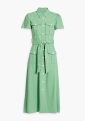 Derek Lam 10 Crosby - Judy linen-blend midi shirt dress - Green - US 16