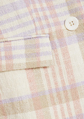 Derek Lam 10 Crosby - Kaia ruched checked cotton-blend tweed blazer - Purple - US 14