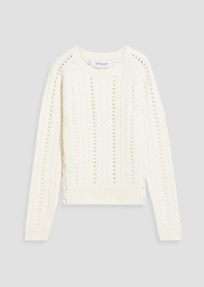 Derek Lam 10 Crosby - Aitana lace-up cable-knit wool sweater - White - M