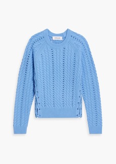 Derek Lam 10 Crosby - Aitana lace-up cable-knit wool sweater - Blue - S