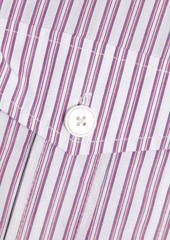 Derek Lam 10 Crosby - Luma striped cotton-poplin mini shirt dress - Red - US 8