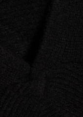 Derek Lam 10 Crosby - Marnie twist-front brushed ribbed-knit sweater - Black - M