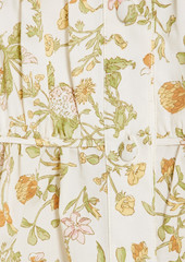 Derek Lam 10 Crosby - Maureen floral-print cotton-blend poplin top - White - US 00
