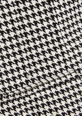 Derek Lam 10 Crosby - Metallic houndstooth cotton-blend tweed mini dress - Black - US 10