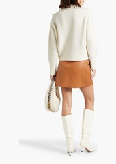 Derek Lam 10 Crosby - Noelia ruffled ribbed wool-blend polo sweater - White - S