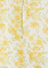 Derek Lam 10 Crosby - Nora floral-print cotton-gauze top - Yellow - US 00