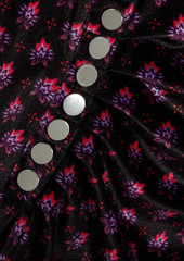 Derek Lam 10 Crosby - Ruched printed velvet midi dress - Pink - US 2