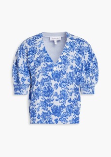 Derek Lam 10 Crosby - Ray floral-print cotton-blend top - Blue - L