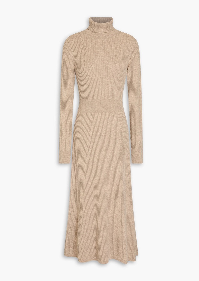 Derek Lam 10 Crosby - Ribbed mélange wool midi dress - Neutral - L