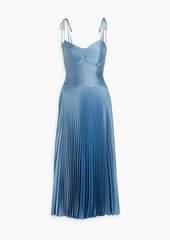 Derek Lam 10 Crosby - Rochelle pleated satin-crepe midi dress - Blue - US 12