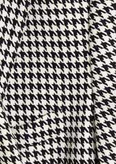 Derek Lam 10 Crosby - Ruched houndstooth cotton-blend tweed blazer - Black - US 0